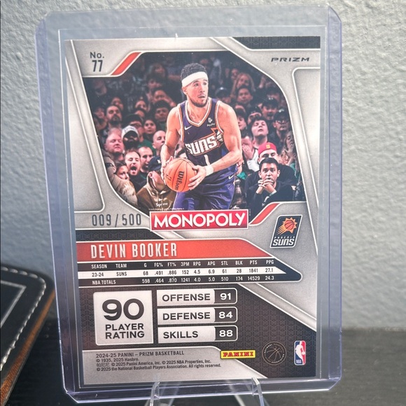 Devin Booker Monopoly Prizm Gold Shimmer Refractor numbered 009/500 Suns NBA - Picture 2 of 3
